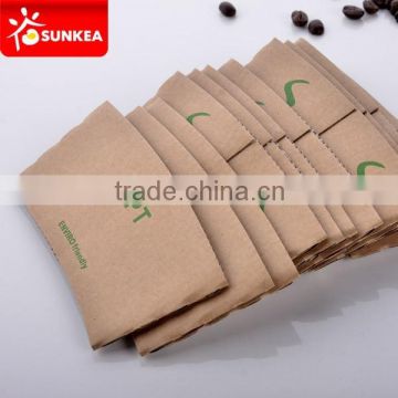 Printed kraft hot coffee cup sleeves, cup wraps in China                        
                                                Quality Choice