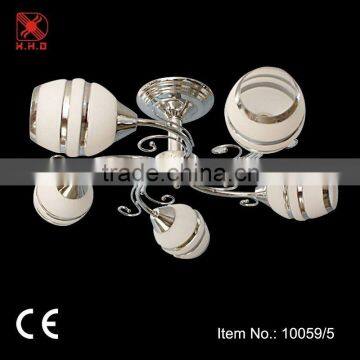 hot sale designed glass light cover chandelier light ceiling lamp/ light,5 heads, E27 10059-5