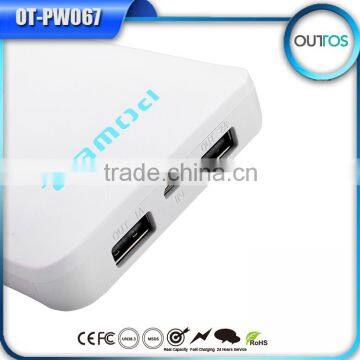 Best quality 10000mah dual usb 5V 2.1A power bank