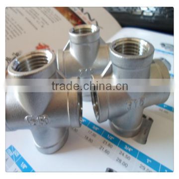 150# stainless steel 304 NPT thread cross