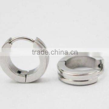 2016 fashion Stainless steel silver hoop earrings for boys