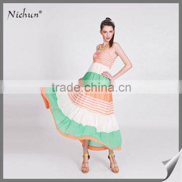 Alibaba Chiffon Spaghetti Strap Sexy Long Dress Ladies