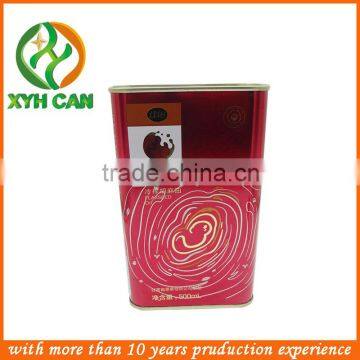 2016 Cooking oil packaging tin cans