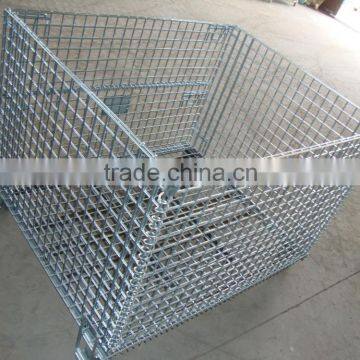 Square Hole Shape and Welded Mesh Type Wire Mesh Security Cage Wire Pallet Cage