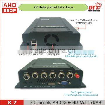 DTY 4H AHD H 264 Mobile Dvr for Truck/ AHD DVR With Built-in LCD Screen photo-3