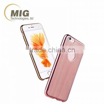 For iphone 6 Woven pattern electroplating TPU case for iPhone 6S Cell phone case