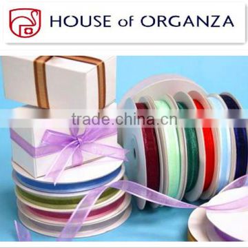 Colorful Polyester/Nylon Organza Ribbon for Gift Decoration