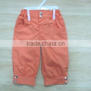 summer baby plain orange trousers loose branded baby pants