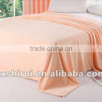 100% polyester plain coral fleece blanket