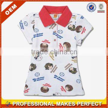 Wholesale high quality pique girls polo shirt(YCP-B0205)