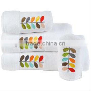 stem embroidery wholesale bath towel/hotel towel