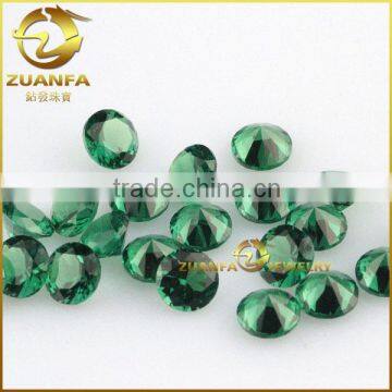 round brilliant cut russia nano emerald heat resistant gemstones