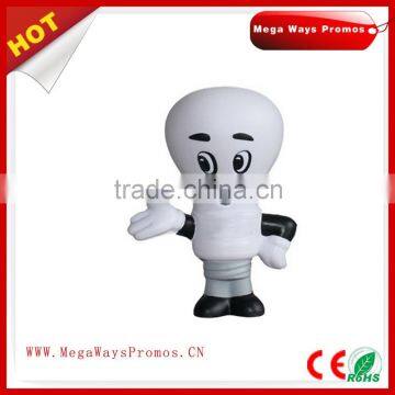 cheap pu material stress toy Bulb man