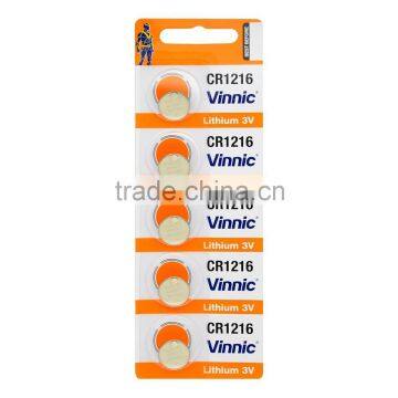 CR1216 Lithium Manganese Dioxide Button Cell