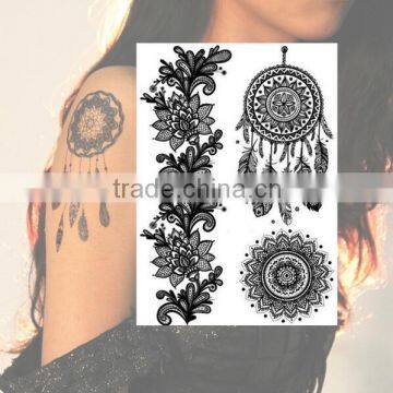 Lace Black Tattoo Body Art Flash Tattoos Temporary Arm Sticker Tattoos Wholesale