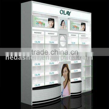 cosmetic display wall