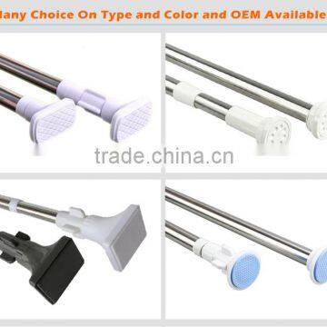 Stainless Steel Folding Curtain Rod with Eco-friendly Plastic Cover