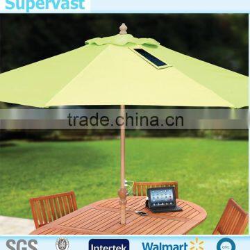 2015 New Designed Solar Charge USB Outdoor Umbrella