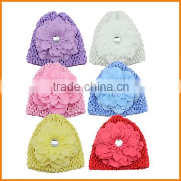 Korean Korean peony multilayer silk hat knitted hat bonnet selling children