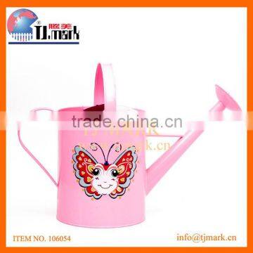 PINK KIDS WATERING CAN WITH BUTTERFLY DESIGN