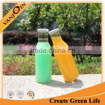 12oz Orange Juice Glass Bottles With Metal Cap