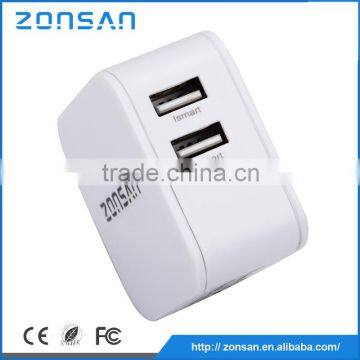 CE,ROHS,FCC Approved Dual Usb Charger Cell Phone , ODM/OEM Quick Deliver Power Sockets With Smart IC photo-3