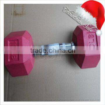 best price fitness center various colors wholese cast iron rubber coated dumbbell set for male use with cheap price