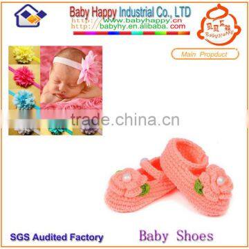 Crochet Shoes With Big Flowers Headband