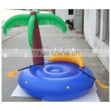 300kg capacity inflatable floating palm float island