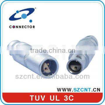 Push-pull self-locking metal connectors
