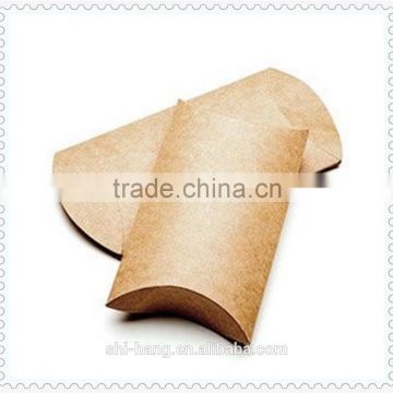 Custom brown kraft paper pillow packaging boxes for free sample