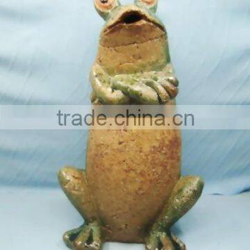 garden decoration, ceramic garden frog