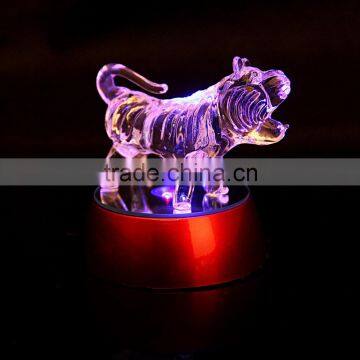 Chinese twelve zodiac tiger wholesael crystal craft from China figurine furniture