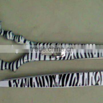 white black zebra Barber Shears