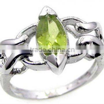 Dazzling ! Peridot Ring & .925 Sterling Silver Ring Jewelry Wholesale Silver Jewelry