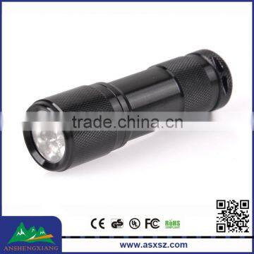 Purple Light 9 LED 375nm UV LED Flashlight for Money Detect Wholesale