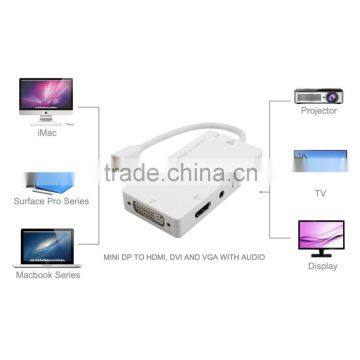 Mini DP to VGA /DVI and HD MI With Audio Adapter photo-3