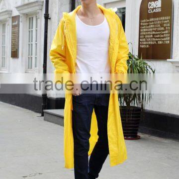 High quality outdoor waterproof long raincoat double side wear rainsuit