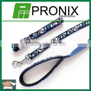 Ribbon overlay nylon dog collar