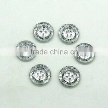 NA4 Round Diamond-Look Acrylic Rhinestone Buttons 2 Holes Faceted Sew On Button Box Garment Accessories Scrapbooking DIY Craft