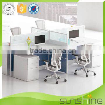 Modular Office Furniture 4 Person Workstation Desk Partition Staff Room