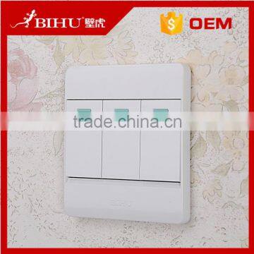 BIHU factory OEM touch home 3 gang wall lighting switch