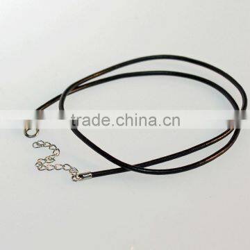 China Manufacturer Cheap Wholesale Fashion 2014 Black Leather Necklace , Necklacer for Men