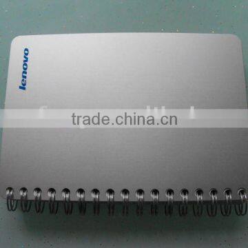 metal small hard cover spiral bound notebook