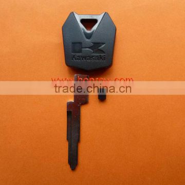 Kawasaki Motorcycle transponder key bank with right blade (black color)&blank key&key blanks wholesale&key fob