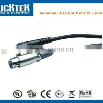 Microphone Cable 6.35 Male to 3pin Female