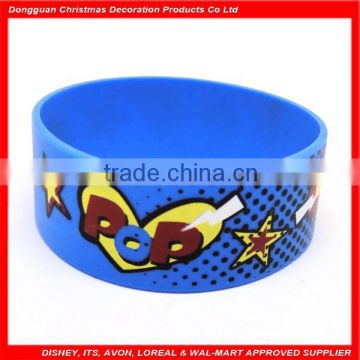 factory manufacturer wholesale debossed logo silicone bracelet