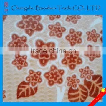 Custom 100% Polyester Super Soft Velboa Flower Printed Plush Designs Fabric Burnt Out Fabric