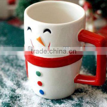 ceramic snowman mug christmas handpaint mug