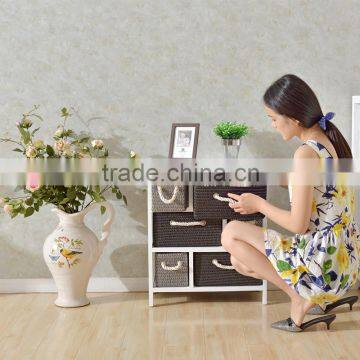 Living Room Table,Wooden Nightstands With PVC Drawer